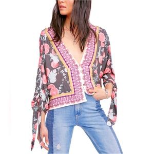 Free People “squeezy grapefruit” Top / Blouse